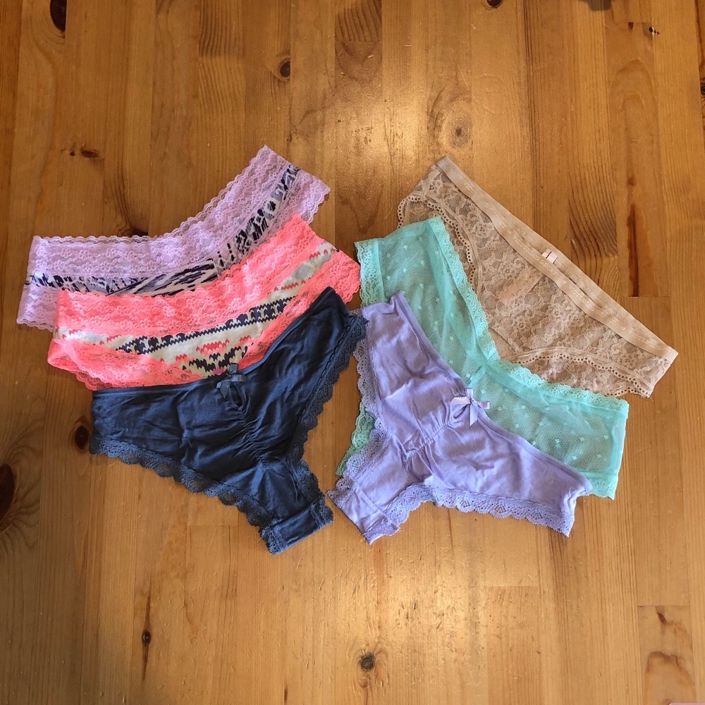 Like-New Set of 6, Victoria Secret Underwear Size XS